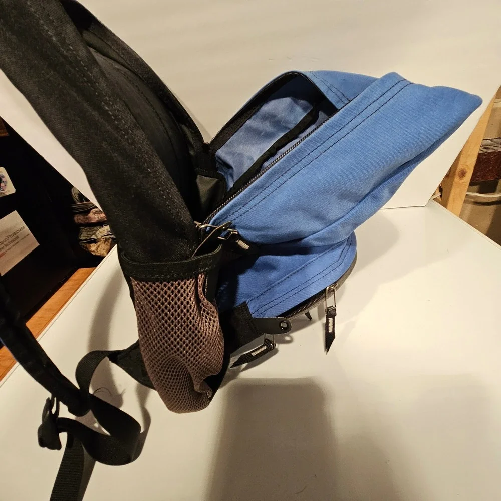 Kelty 201 Backpack Blue Grey Black Gorpcore Hiking School Bag